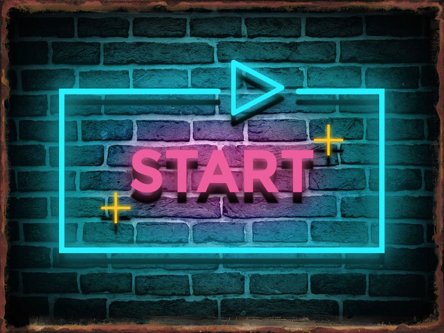 Neon Game Metal Tin Sign Gamer Room Poster Electronic Arena Wall Decor Internet Bar Plaque Gamepad Iron Plate Painted Home Mural