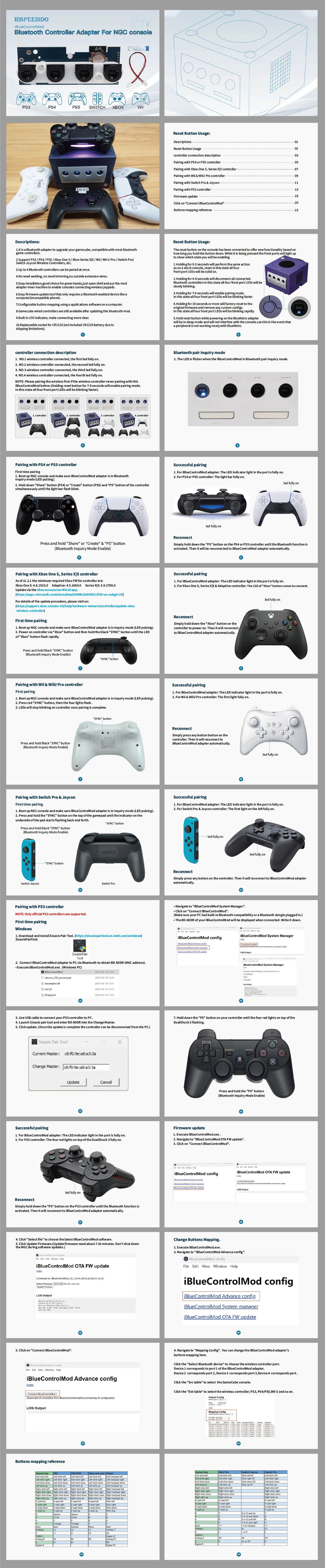 iBlueControlMod NGC Wireless Bluetooth Controller Internal Adapter For GameCube Console Wireless Controller Adapter For NGC