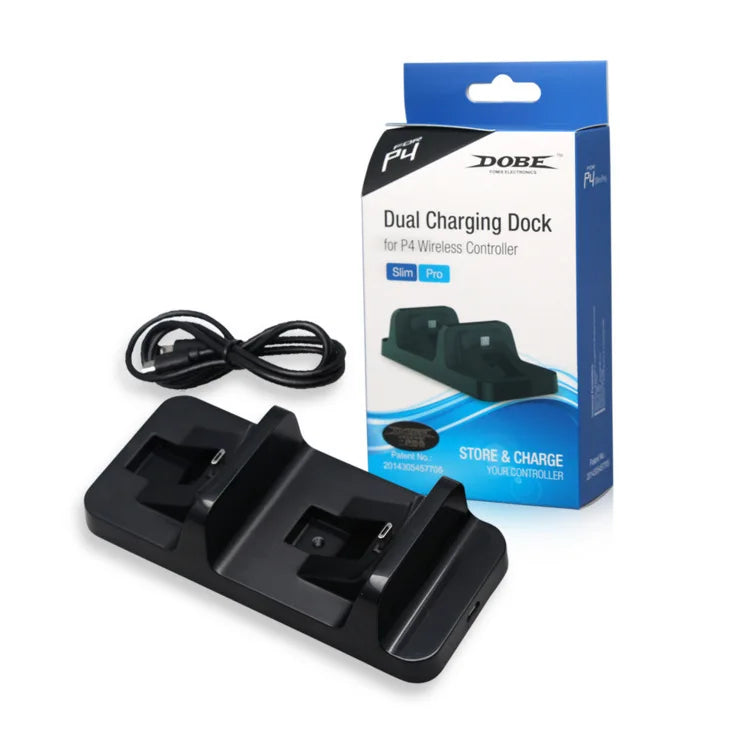 PS4 Controller Charger Charging Dock Station with 4 Micro USB Charging Dongles Dual Charging Dock for Playstation 4 PS4 Slim Pro