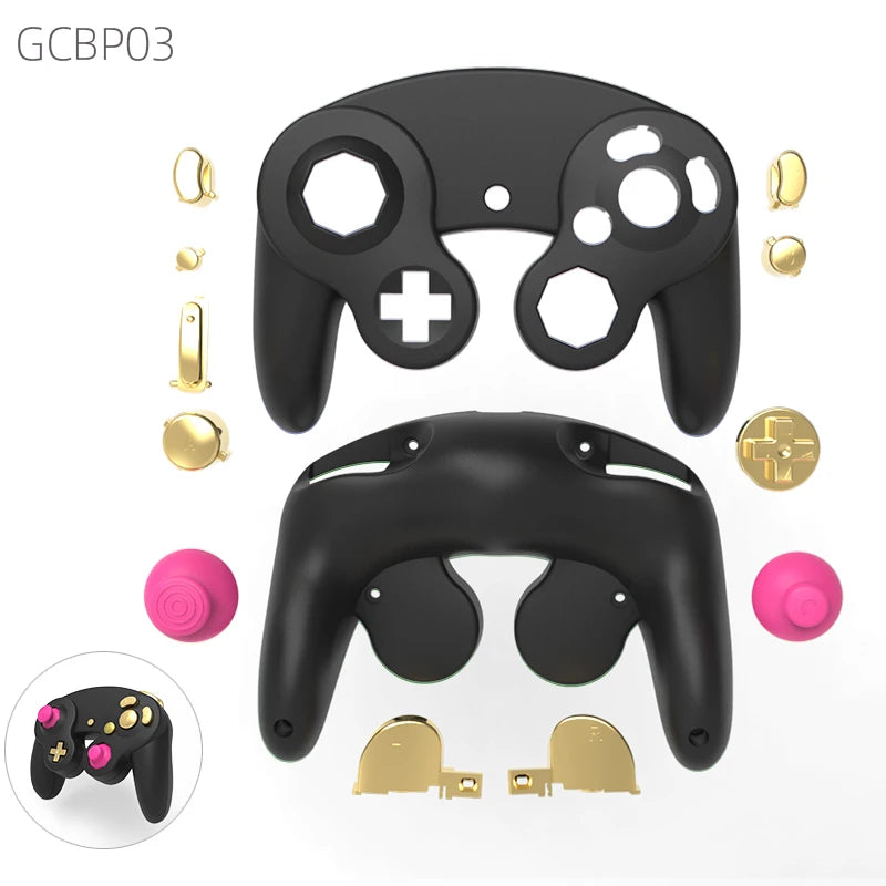 DATA FROG Custom GameCube Controller for Smash Shell Buttons Housing Gamepad Replacement Parts for NGC Joystick