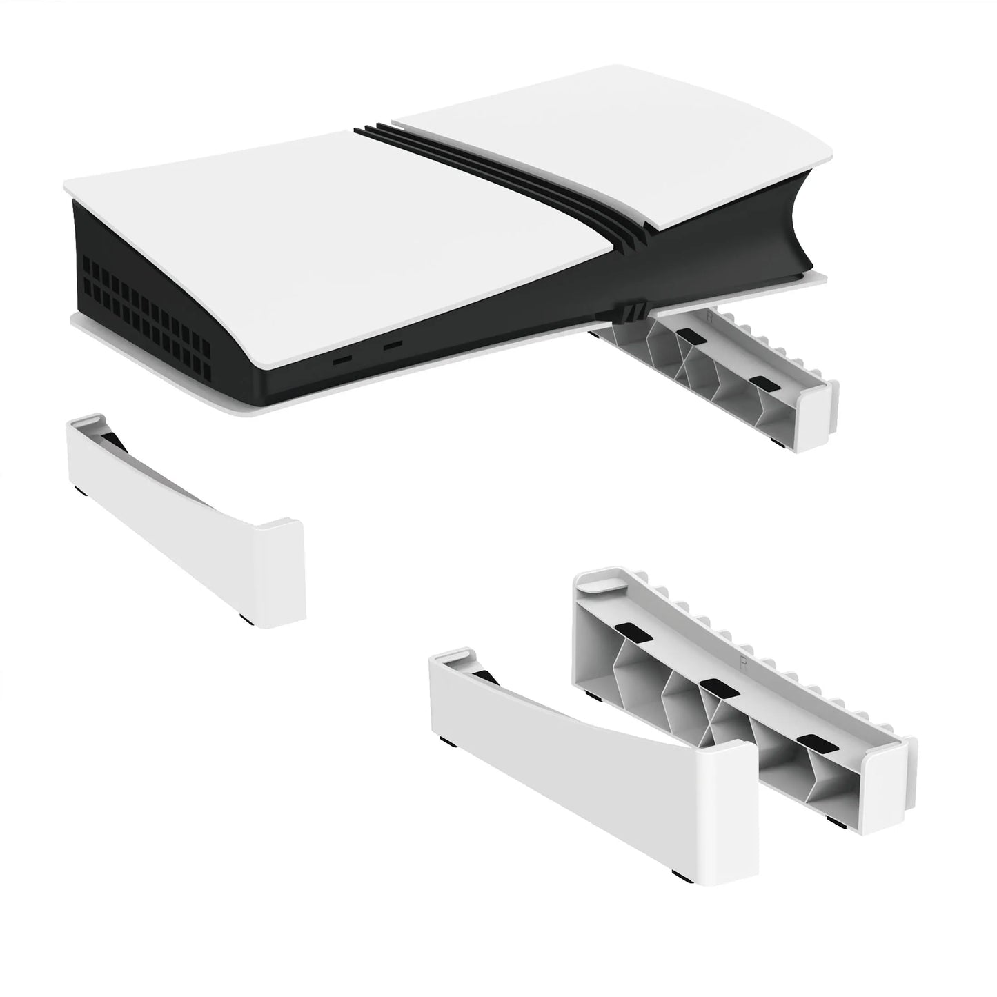 Horizontal Stand for PS5 Slim & Pro Console and Hold 12 Game Disc, Compatible with PlayStation 5 Slim/Pro Disc & Digital Edition