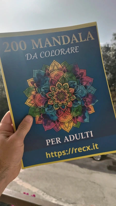 Album 200 Mandala da Colorare per Adulti - Relax e Mindfulness - Nuovo
