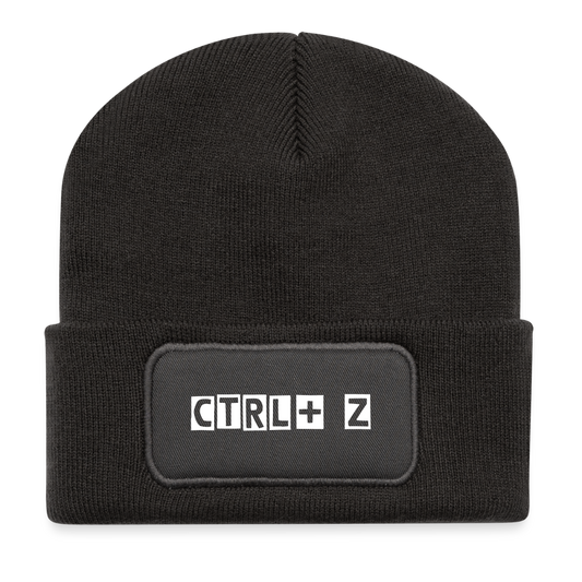 Recycled Patch Beanie - dark grey