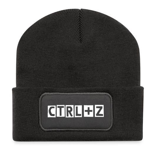 Recycled Patch Beanie - dark grey