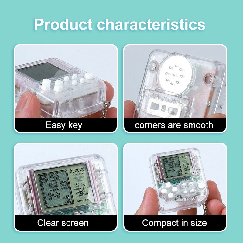 mini console portachiavi portatile diversi giochi