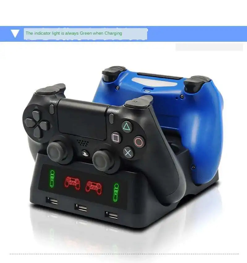 4 in 1 Desk Charger Dock Quad Charging Station for PS Move Motion and PS4 Controller Playstation 4 PS4 Slim PS4 Pro