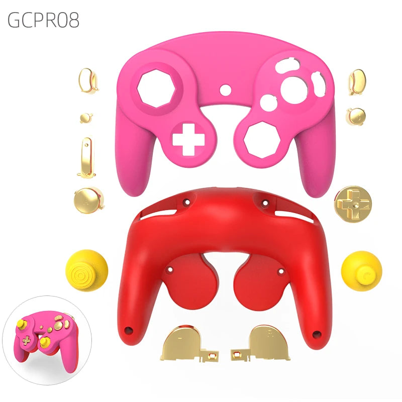 DATA FROG Custom GameCube Controller for Smash Shell Buttons Housing Gamepad Replacement Parts for NGC Joystick