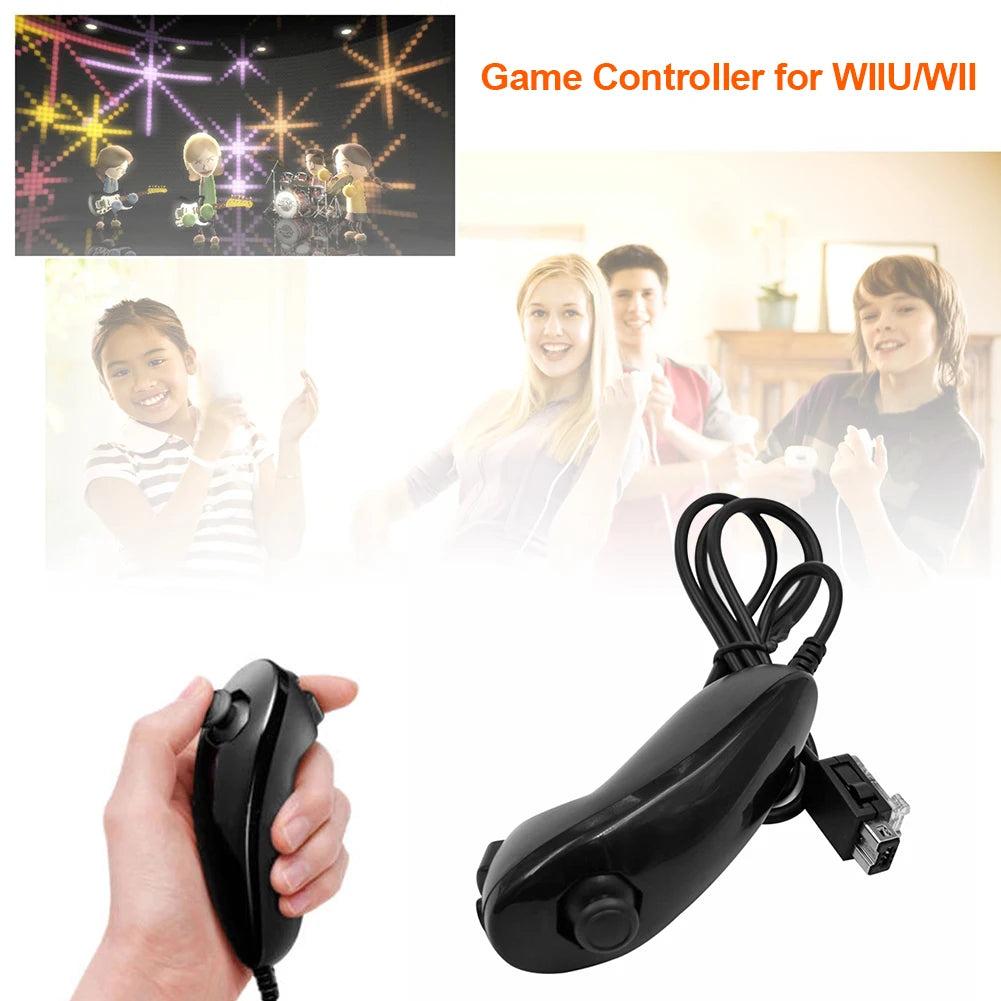 Game Controller Gamepad Gaming Accessories Joystick Replacement for Wii Wii U Nunchuk Wired Game Controller