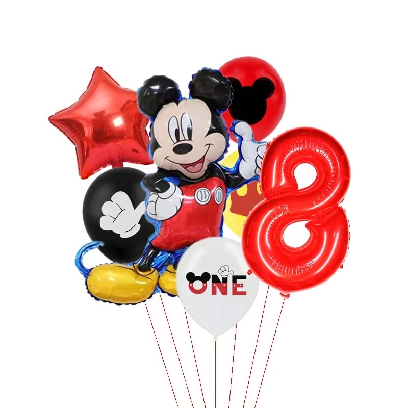 Set 7 Palloncini di Mickey Mouse - Ideale per Feste di Compleanno