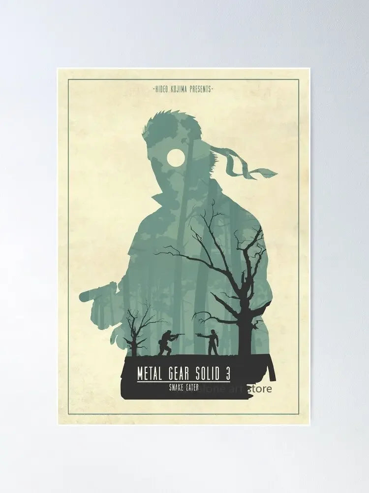 Metal Gear Solid Series Art Poster - Canvas Print Wall Decor for Game Enthusiasts