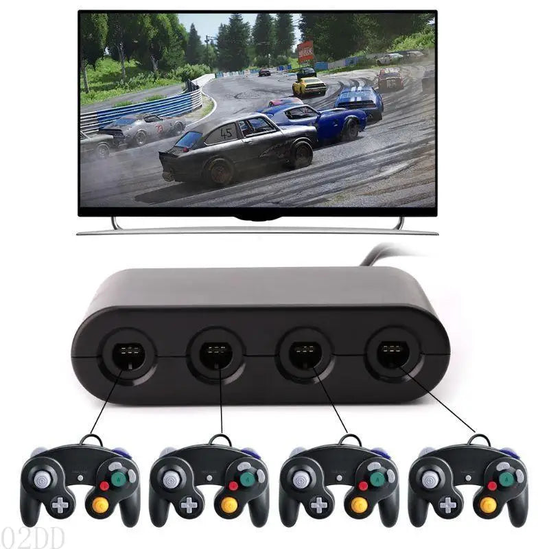AP28 3 in 1 Game Converter for GameCube Controller USB Adapter for to Wiiu Pc Game Accessories Black