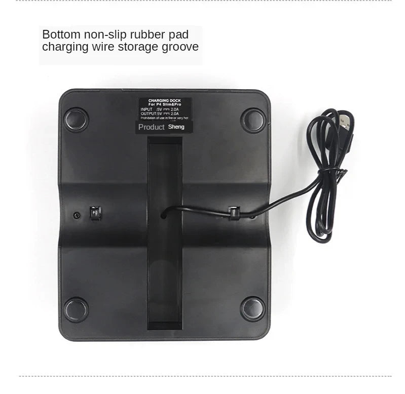 4 in 1 Desk Charger Dock Quad Charging Station for PS Move Motion and PS4 Controller Playstation 4 PS4 Slim PS4 Pro