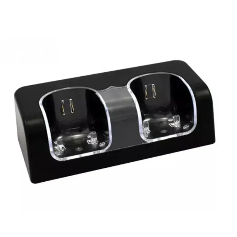 2 Ports Charging Stand Dock Station + 2 Batteries for Wii Gamepad Remote Controller Charging Dock Station