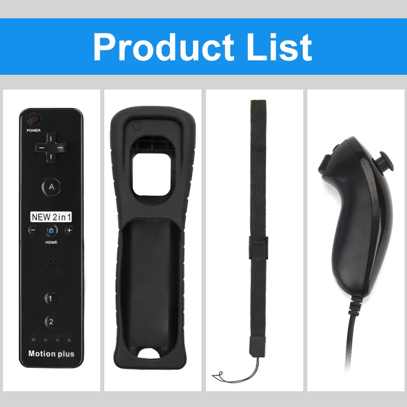 Wireless Remote Controller For Wii Nunchuck with Motion Plus Wireless Gamepad For  Wii Console Joystick Joypad