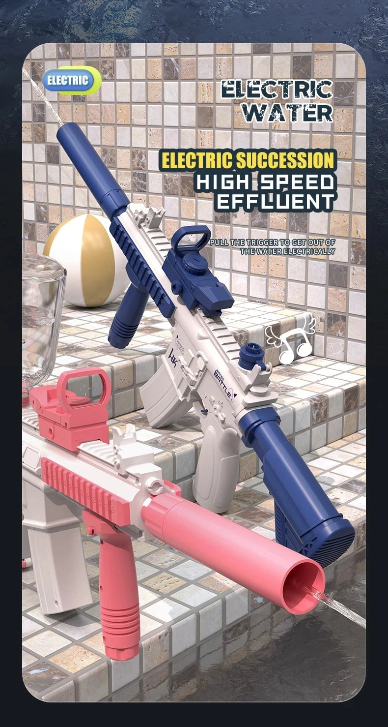M416 Water Gun Electric Pistol Shooting Toy Full Automatic Summer Shoot Beach Outdoor Fun Toy For Children Boys Girl Adults Gift