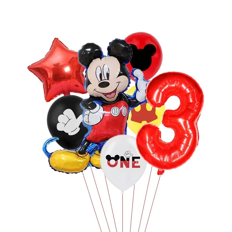 Set 7 Palloncini di Mickey Mouse - Ideale per Feste di Compleanno