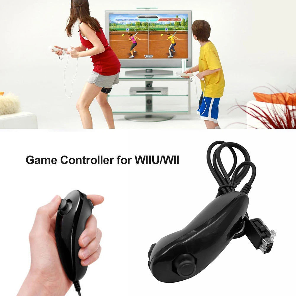 Game Controller Gamepad Gaming Accessories Joystick Replacement for Wii Wii U Nunchuk Wired Game Controller