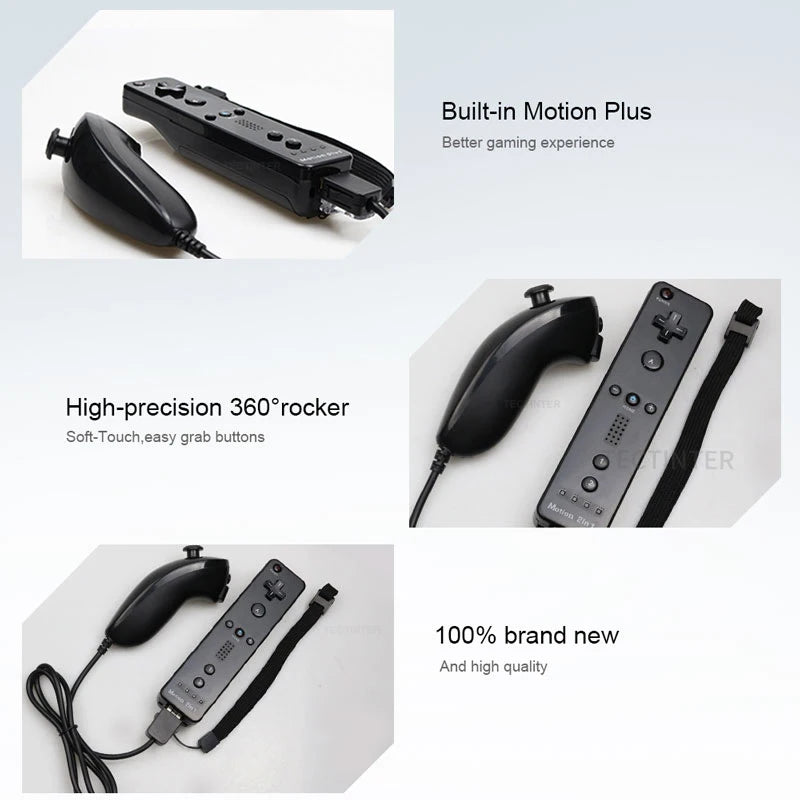 2 in 1 Wireless Controller For NS Wii Gamepad Set Motion Plus Remote Controller Joypad for NS Wii Games Control Accessories