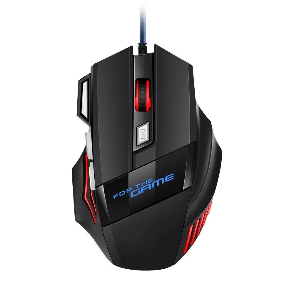 1 PC New Hyperspeed USB Gaming Mouse RGB Backlit Ergonomic Game Mice 7D Esports Wired Mouse for Laptop PC Gamer