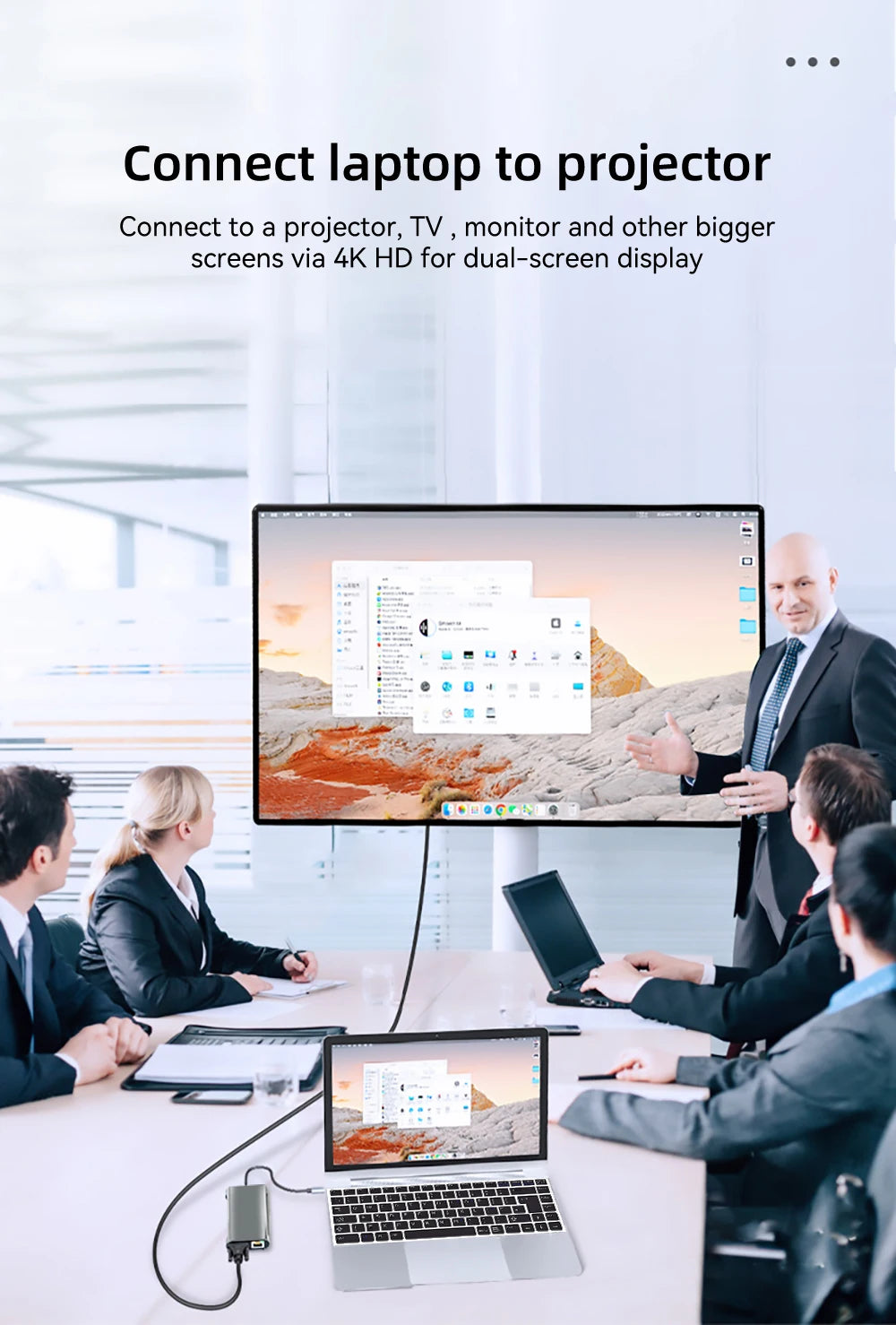 11-in-1 4K USB C 3.0 HUB Type C to HDMI-compatible USB 3.0 Adapter Type C HUB Dock PD 87W USB C Splitter for MacBook Pro Air