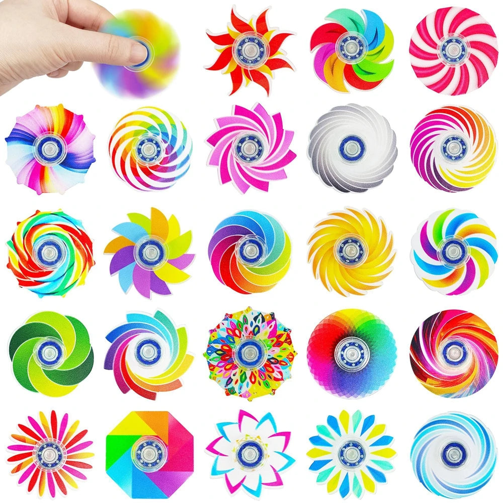24PCS Mini Fidget Spinners Anxiety Stress Relief Sensory Toys for ADHD Birthday Party Favors Classroom Prizes Supplies
