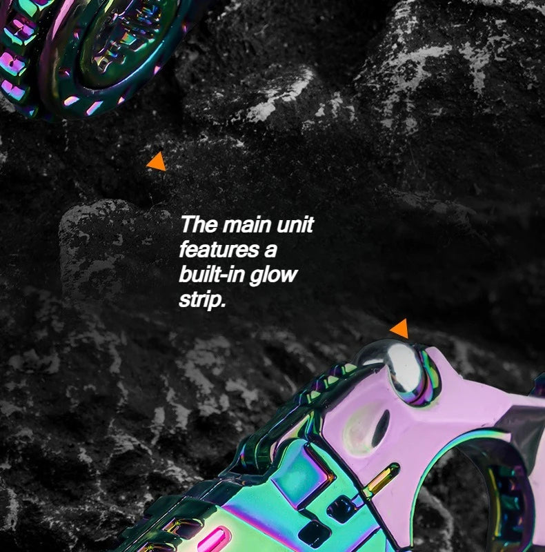 Shell-Ejecting Alloy Toy Pistol Set Stress Relief Fidget Sensory Toy Mini Finger Spinning Top EDC Desk Gadget Gift for Teen Boys