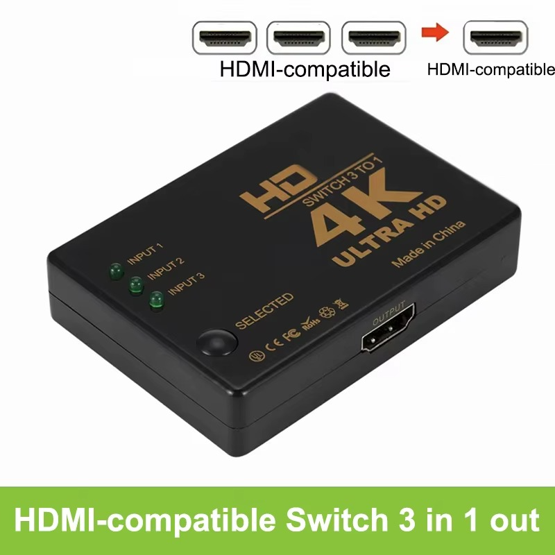 Switch compatibile hdmi switcher 4k 3 uscite 1 entrata