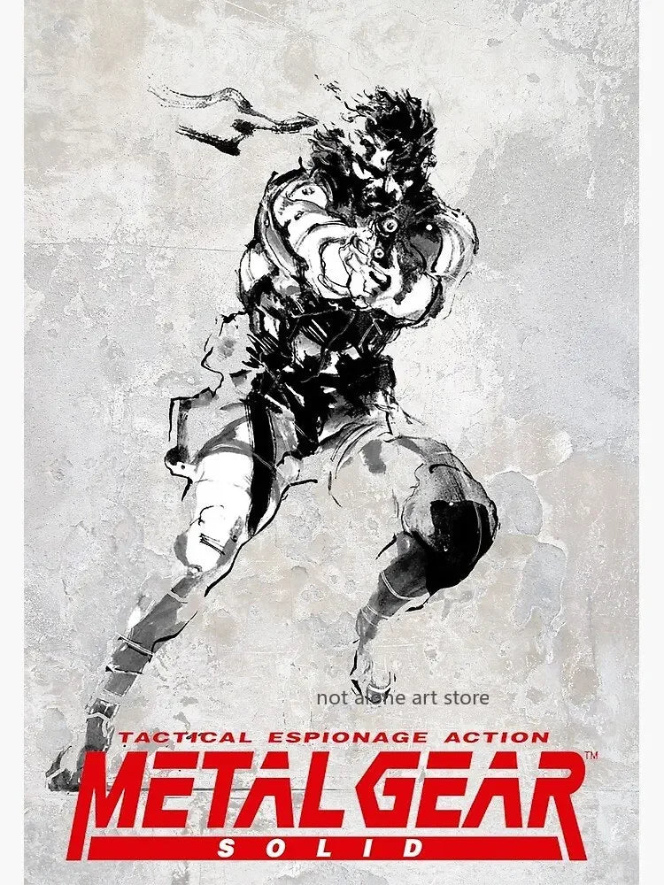 Metal Gear Solid Series Art Poster - Canvas Print Wall Decor for Game Enthusiasts