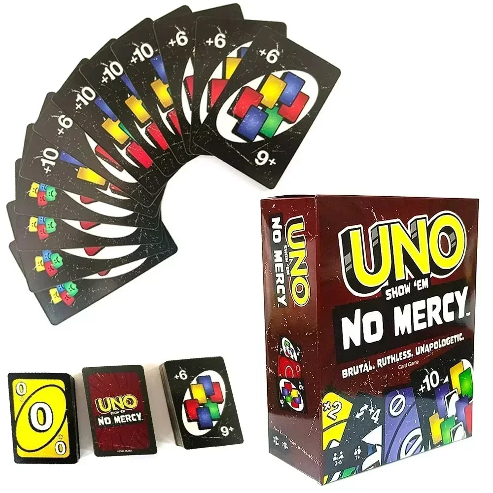 HOT Uno No mercy Game Board Games2025 UNO Cards Table Family Party Entertainment UNO Games Card Toys Children Birthday Christmas