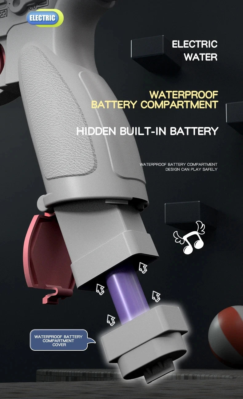 M416 Water Gun Electric Pistol Shooting Toy Full Automatic Summer Shoot Beach Outdoor Fun Toy For Children Boys Girl Adults Gift