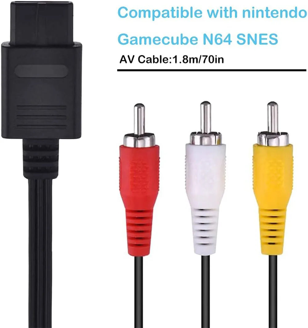 AC Power Supply for Gamecube, AV Composite Cable Cord Compatible with Gamecube NGC Console