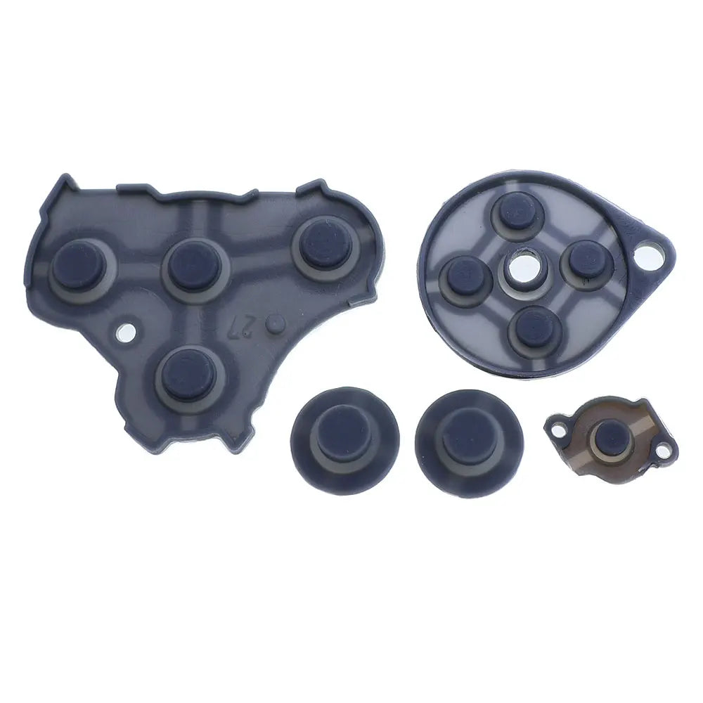 Full Set Button For GameCube NGC Gamepad Power ON OFF Key  A B X Y L R D Pads Mod Kit Silicone Pads Rubber Conductive Button