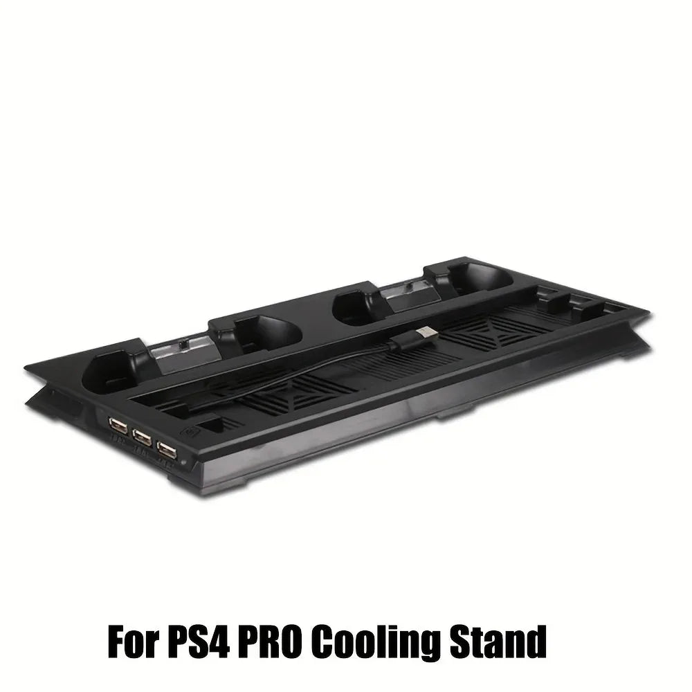 For PS4 Slim / Pro Vertical Cooling Stand Cooler & Dual Joystick USB Charging Station & 3 Extra HUB for Playstation 4 Slim Pro