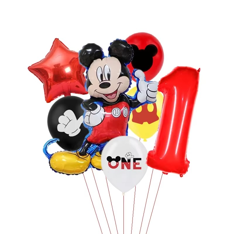 Set 7 Palloncini di Mickey Mouse - Ideale per Feste di Compleanno