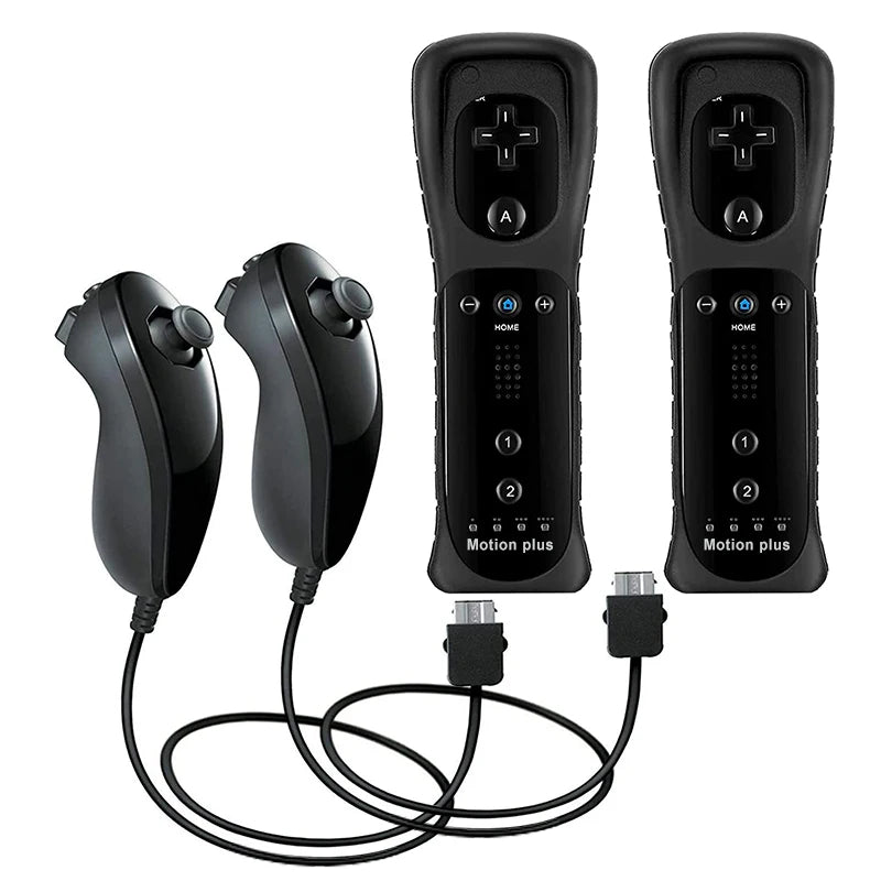 1 Set/2 Set Remote Controller with Nunchuck Controller for Wii Games Control for Wii Console Wireless Gamepad with Motion Plus