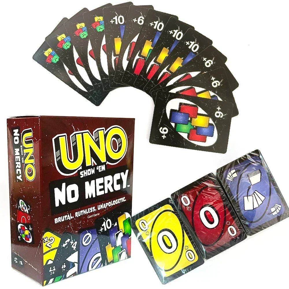 HOT Uno No mercy Game Board Games2025 UNO Cards Table Family Party Entertainment UNO Games Card Toys Children Birthday Christmas
