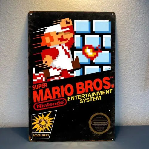 1z,Super Bros Nes Retro Video Game Metal Poster Tin Sign 20*30cm-Aluminum