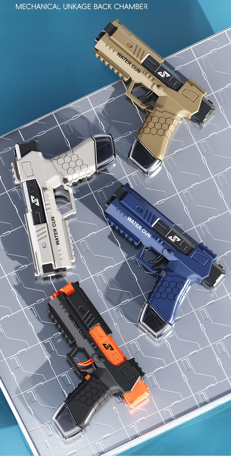 Water Battle Water Gun Manual Burst Water Gun Funny Pistol Toy for Summer Outdoor Beach Water Play Kids Pool Toys Boys Gifts