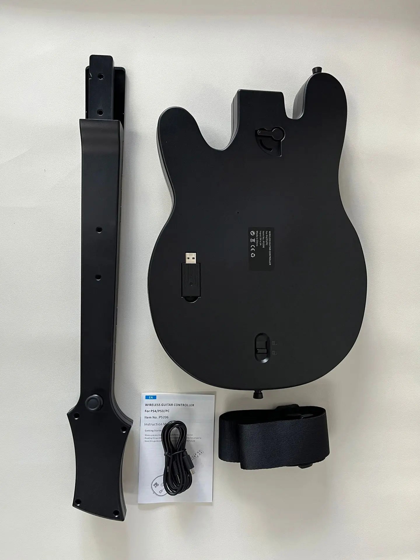 EAEY Wireless Guitar Controller for PS4 Game Console, Compatible with PS3 Console and PC, Suitable for Rock Band - style Games