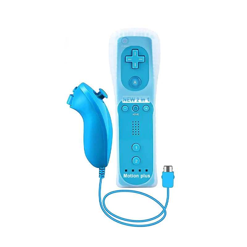 1 Set/2 Set Remote Controller with Nunchuck Controller for Wii Games Control for Wii Console Wireless Gamepad with Motion Plus