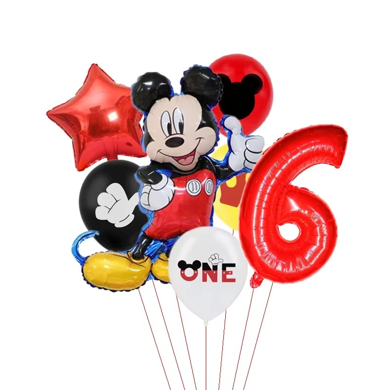 Set 7 Palloncini di Mickey Mouse - Ideale per Feste di Compleanno