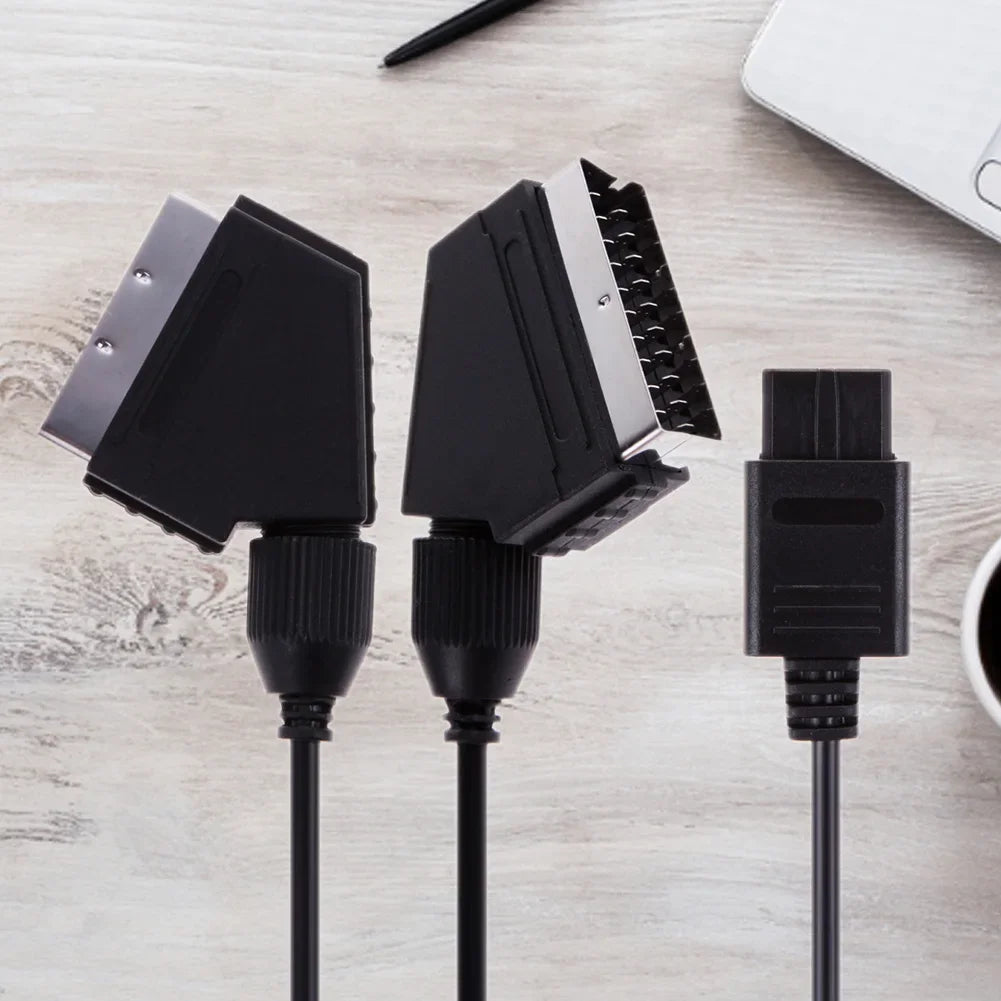 SNES Gamecube and N64 Console A/V TV Video Scart RGB Cable 1.84m 21 Pin Euro Scart Plug