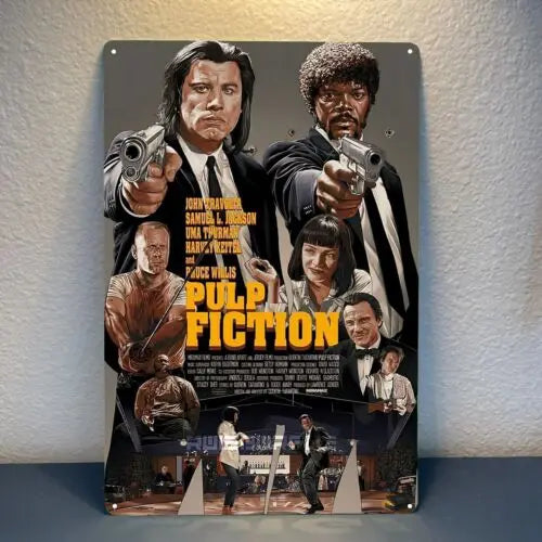 Pulp Fiction Movie Metal Poster Tin Sign 20x30cm