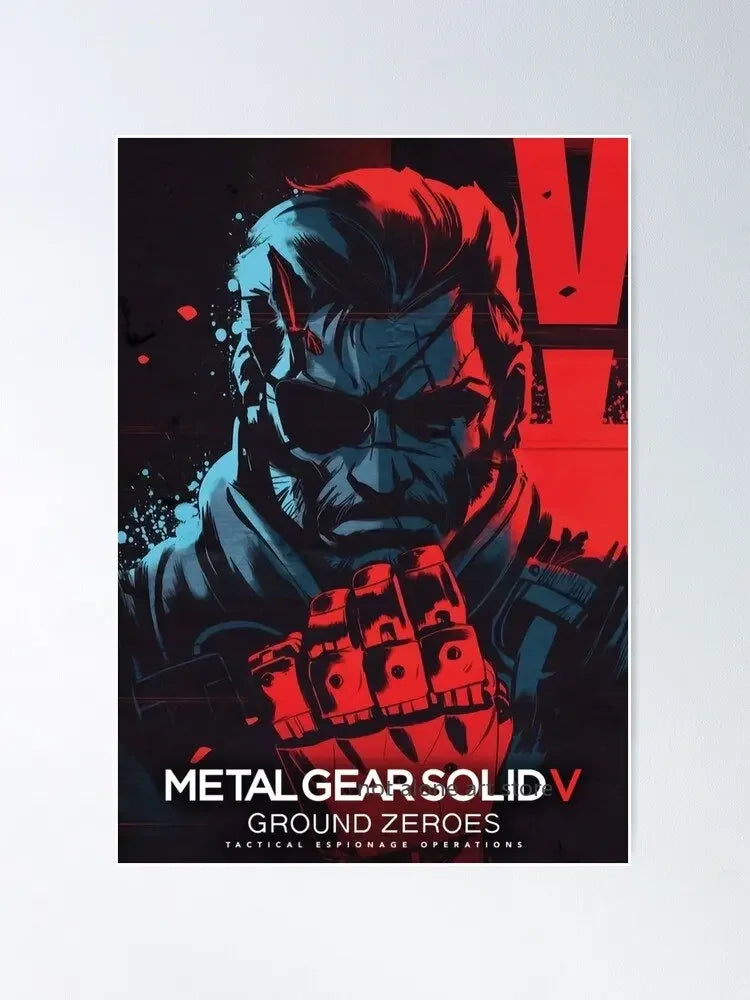 Metal Gear Solid Series Art Poster - Canvas Print Wall Decor for Game Enthusiasts
