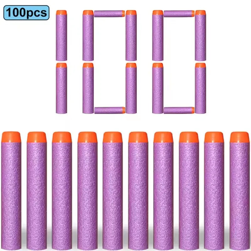 100/50pcs 7.2cm Refill Darts Bullets for Nerf N-Strike Elite Series Blasters Gun Soft Bullet Foam Guns Accessories Children Toy