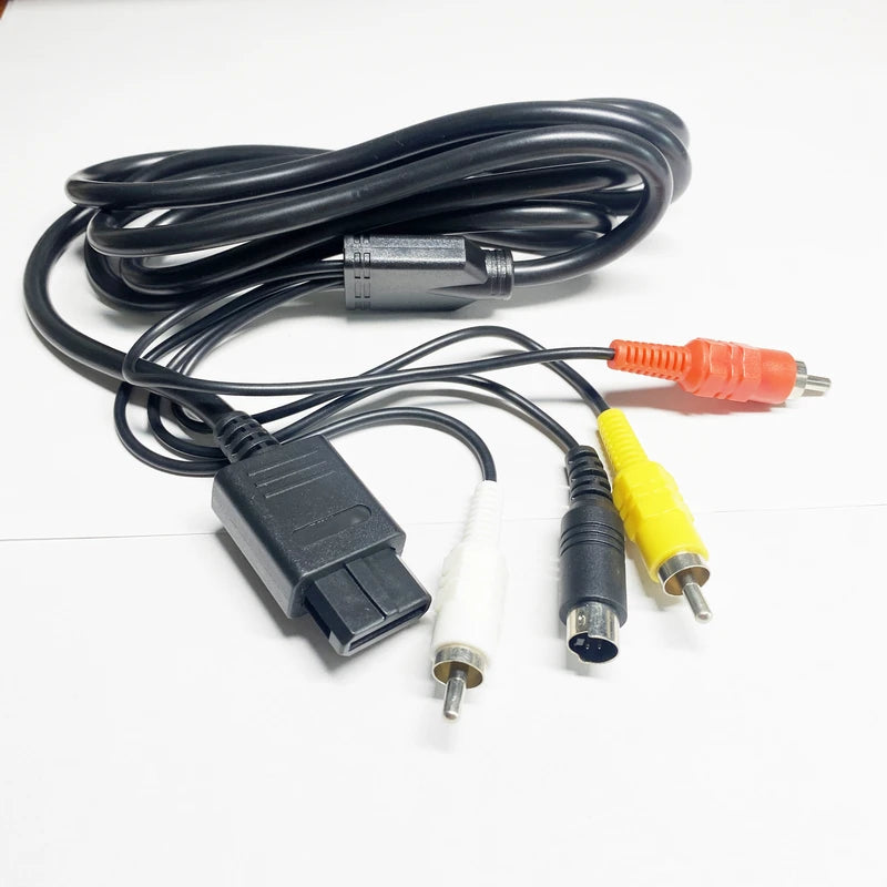 S-Video Cable 3RCA AV Cord cable for N64 for SNES for GameCube GC