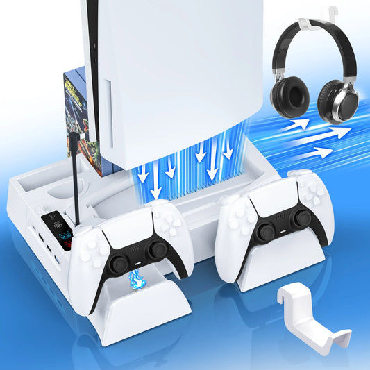 PS5 Cooling Station for PS5/PS5 Slim Disc Digital Console, PS5 Cooling Stand PS5 Slim Cooling Station, PS5 Stand PS5 Accessories