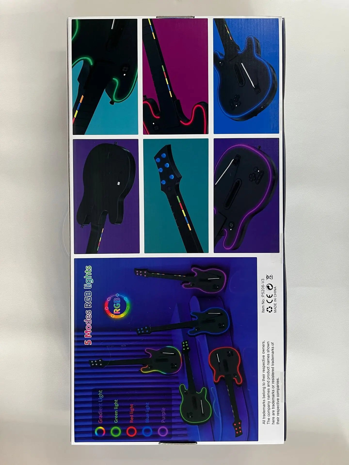 EAEY Wireless Guitar Controller for PS4 Game Console, Compatible with PS3 Console and PC, Suitable for Rock Band - style Games