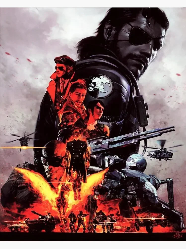 Metal Gear Solid Series Art Poster - Canvas Print Wall Decor for Game Enthusiasts