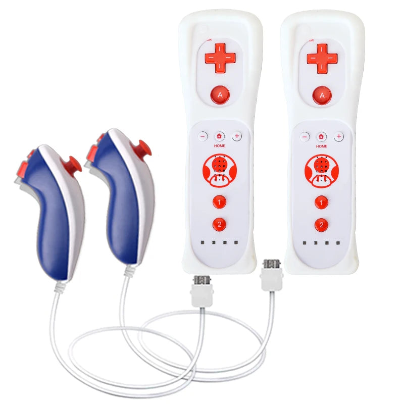 1 Set/2 Set Remote Controller with Nunchuck Controller for Wii Games Control for Wii Console Wireless Gamepad with Motion Plus